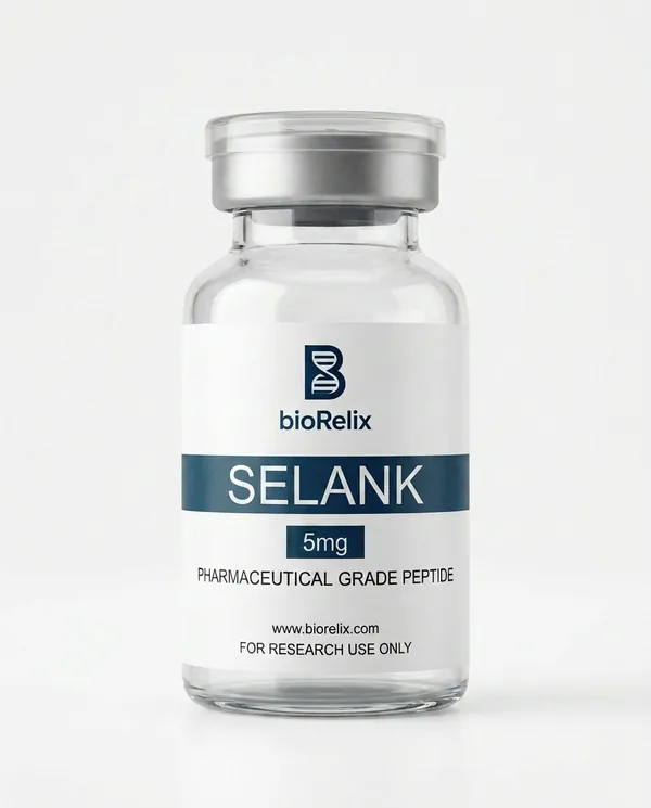 Selank 5mg research peptide vial