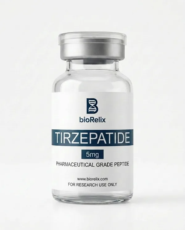 Tirzepatide 5mg research peptide vial
